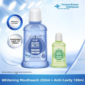 YUNNAN BAIYAO | Teeth Whitening Stain Removal Alcohol-Free Gentle Tooth Decay Prevention Breath Freshening Mouthwash