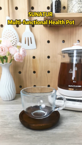 SUNATUR 1.8L Health-preserving Electric Glass Kettle316 Stainless Steel800W Fast Heating20 Menus 24h InsulationDetachable FilterAnti-dry Burn