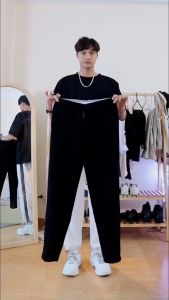 Quần baggy nam ống rộng vải trượt hàn co giãn không nhăn không xù loại 1 TF4