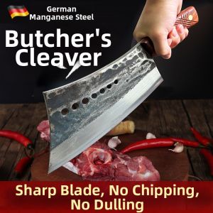 ZHENMIAO | Handmade Forged Bone Cleaver Heavy Duty Butchering Knife
