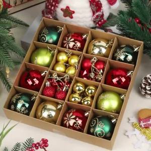 44Pcs 3/6CM Christmas Ball Merry Christmas Tree Topper Decoration for Home Decor Holiday New Year 2026 Navidad Gifts Supplies