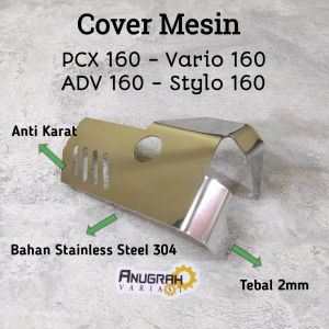 Cover Engine Pelindung Mesin Pcx Vario Adv Stylo 160 Stainless