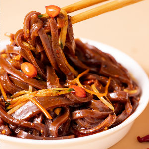 Authentic Shaanxi Han Chinese Rice Noodles Ready to Eat Speciality Snack Instant Food Baguette Cool Noodles Sesame Sauce
