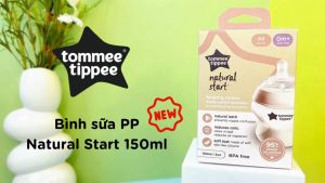 Bình sữa ty siêu mềm tự nhiên Tommee Tippee Natural Start 150ml núm ty đi kèm 0-3 tháng