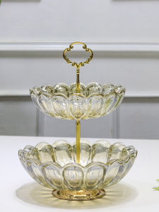 Màn Hình Đựng Trái Cây Hai Lớp Sang Trọng Kiểu Âu Dùng Trong Gia Đình Để Bàn Trà Đựng Kẹo Và Trái Cây Khô