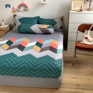 #CDNA 4 in 1 Premium Fitted Bed Sheet Set/ Cadar Getah Keliling (Single / Super Single / Queen