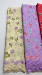 French Elegance African Cotton Lace Fabric Premium Swiss Voile Lace With Sequins For Wedding Party & Evening Dresses