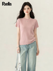 puella | Body Slimming Ice Silk Knit Short Sleeve T-Shirt