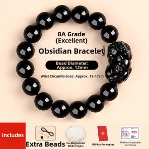 JIZHAOTANG | Prosperity Pixiu Bracelet Genuine Obsidian Men Birthday Year Good Luck