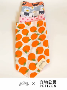 The Paws Dog Bandana | 100% Cotton Tie-On Pet Scarf | Handmade Washable Checks & Stripes for Dogs