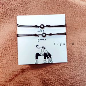 2pcs/1set GELANG COUPLE  MINE & YOURS / GELANG MAGNET PREMIUM / BENTUK HATI DAN BINTANG / GIFT
