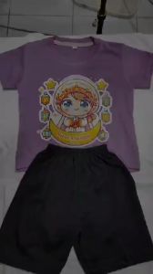Baju Kaos Setelan Lebaran Anak Perempuan Karakter Kartun Ramadhan Cewe Lucu Usia 1 - 10 Tahun - DTF2