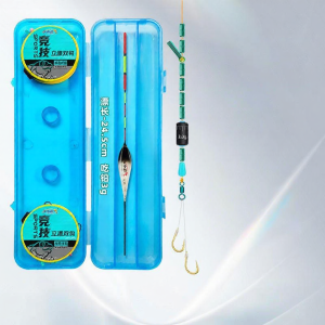 BAIXITANG | Tuned No-Assembly Required Fishing Line Set Dual Hooks Night and Day Use with LED Float