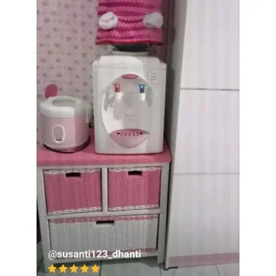 Terlaris COD Lemari Rotan plastik Meja TV Laci Susun 3 Minion buffet serbaguna Bebas pilih warna