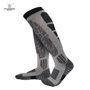 Professional Ski Socks Mens Mernu Wool Warm Knee High Thick Towel Bottom Non Slip Hiking Hiking Skating Long Socks