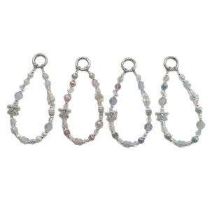 จี้คริสตัลพวงกุญแจรถบูติกรูปโบว์สายคล้องโทรศัพท์อัลลอยรูปท้องฟ้าเต็มไปด้วยดวงดาวดีไซน์ดั้งเดิมสุดหรู