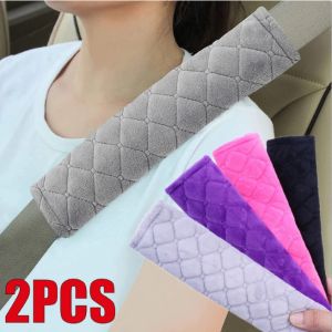 2PCS Car Soft Seat Belt Cover Universal Auto Seat Belt Covers Warm Plush Safety Belts Shoulder Protection Auto Interior Accessories
