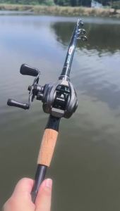 Deukio | DEUKIO 2.1/2.4m Fishing Rod Reel Combo Portable Telescopic Travel Pole 7.0:1 5+1BB Baitcasting Reel for Bass Carp Fishing Set