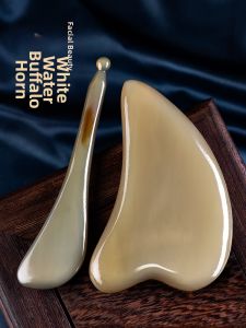 Natural White Buffalo Horn Board Gua Sha Facial Beauty Massager Professional Facial Acupoint Stimulation Stick Body Universal