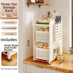 Multifunctional Spice Organizer Magnetic Knife Holder Chopstick Container