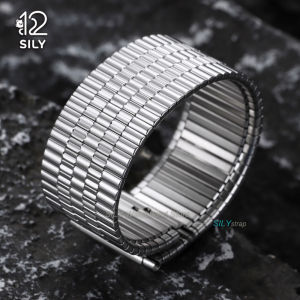 12mm 14mm 16mm 18mm 20mm 22mm Universal Sport Stretch Expansion Stainless Steel Watchband Accessory Men Women Bracelet Wristbelt