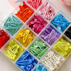 20pcs pastel-colored cute colorful hair clips for girls stylish cartoon-themed childrens hair accessories