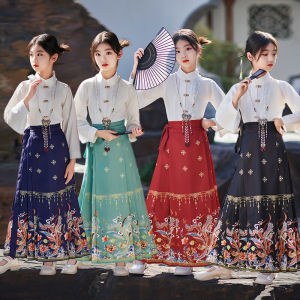 Bộ Đồ Hanfu Trung Hoa Mới Cho Bé Gái Bộ Trang Phục Biểu Diễn Mùa Xuân Hè Bộ Đồ Nữ Tính Cổ Điển Phong Cách Truyền Thống Trung Quốc