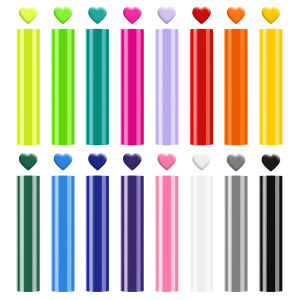 3D Puff Heat Transfer Vinyl - Raised Effect for Custom Apparel Easy Cut & Weed Assorted Colors