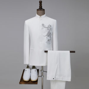 Quần Áo Biểu Diễn Sân Khấu Trung Hoa Dành Cho Nam Quần Áo Biểu Diễn Hợp Xướng Trung Hoa Cổ Đứng Quần Áo Biểu Diễn Trung Hoa