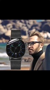 jam tangan pria anti air orii jam tangan pria import Jam Tangan Pria Dewasa Anti Air Personalized fashion pria baru bisnis skala Romawi kalender mesh sabuk jam tangan pria kuarsa