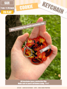 BILIBILI | Cookie Man Keychain Cookie Run 2D Acrylic Keychain Shadow Milk Cookie 7cm Anime Game Merchandise Bag Decoration/Key Decoration