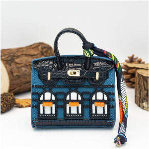 -Mini BackpackHanging Creative House Headphone Bag For Airpods 4 Pro 2 Galaxy Buds Headphone Case Holds Small items With Lanyard