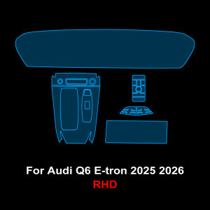 Car Transparent TPU Film for Audi Q6 E-tron 2025 2026 Gear Panel Center Console Anti-scratch Resist Refit Pre Cut PPF Film Cover