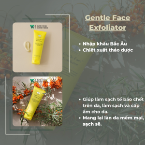 Tẩy tế bào chết da mặt New Nordic Gentle Face Exfoliator: Giúp làm sạch tế bào chết cấp ẩm làm sạch da mặt [75 ml]