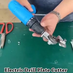 Electric Drill Plate Cutter Metal Sheet Cutter Cutting Tool Portable Sheet Punch Scissor Machine Wear Resistant and Durable