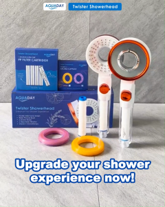 [AQUADAY] Twister Showerhead / Vitamin Filter Shower / Boost Water Pressure