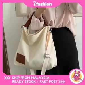 iFASHION 1919 READY STOCK Women Canvas Tote Shoulder Crossbody Sling Backpack Bag Wanita Beg Galas Sandang Tangan Perempuan