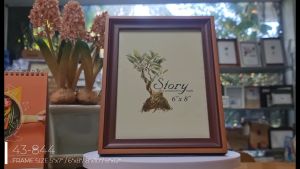 กรอบรูปไม้ 6x8 กรอบรูปทำจากไม้แท้ กรอบรูปไม้แท้ Story รุ่น 43-844
