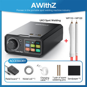 AWithZ UK3 Pedal Spot Welder DIY Nickel Sheet Spot Welding Machine Type-C Charging 18650 Lithium Battery Portable Spot Welder
