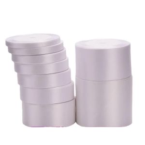 25Yards/roll Solid White Satin Ribbon Wedding Decorative Gift Box Bow Wrapping Belt DIY Crafts Decor 6/1/1.2/1.5/2/2.5/4/5cm