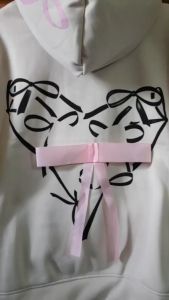 Áo Khoác Nữ Nơ Thêu Thun Nỉ Len Tay Dài Phồng Kiểu Dáng Lửng - Áo Hoodie Khoá Zip Nón To Chống Nắng Jacket Women Top Đen