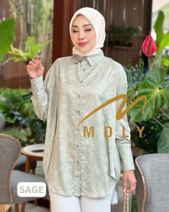(13) MDLY Baju kemeja wanita monogram Toile De Jouy Monogram Shirt by Mdly. Nazra Sha