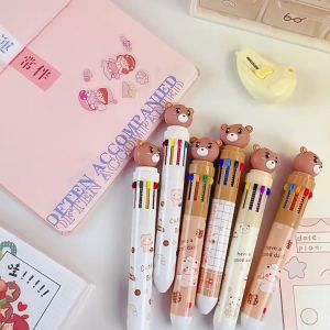 [Happy Kids] Cute Bear 10 Colors Ballpoint Pen Ball Pens Kids Stationery Gifts for Children 卡通圆珠笔 Pen Comel - ST01