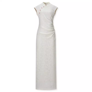 LINGQIAN | Improved Butterfy Print Summer Qipao Dress