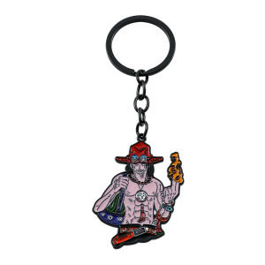 Bandai | Anime One Piece Keychain Luffy Ace Devil Fruit Thousand Sunny Metal Pendant Key Chain Figure Model Kids Toys Gift
