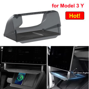 Center Console Screen Under Storage Box For Tesla Model 3 Y Juniper 2026 2025-2020 Center Console Hidden Storage Organizer Tray