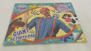 Blippi Farm Constructions Dinosaurs Giant Activity Colouring Book Pad With Stickers For Kids