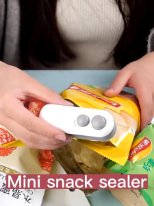 2 in 1 Heat Sealer With Cutter Sealer for Plastic Bag Household Food Vacuum Packaging Machinea