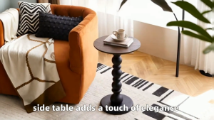 [PRE-ORDER] French Retro Solid Wood Small Side Table Movable Round Coffee Table for Sofa Corner Living Room Bedroom Furniture