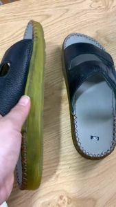 [ Sale 50% ]  Dép nam quai ngang da bò doctor đẹp nâng chiều cao đế đúc nguyên khối cao 5cm khâu toàn bộ thời trang trẻ và trung niên- ABCD SHOP